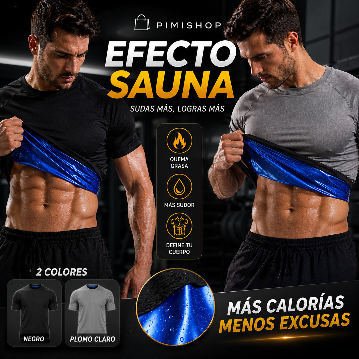 CAMISETA EFECTO SAUNA +REGALO🎁
