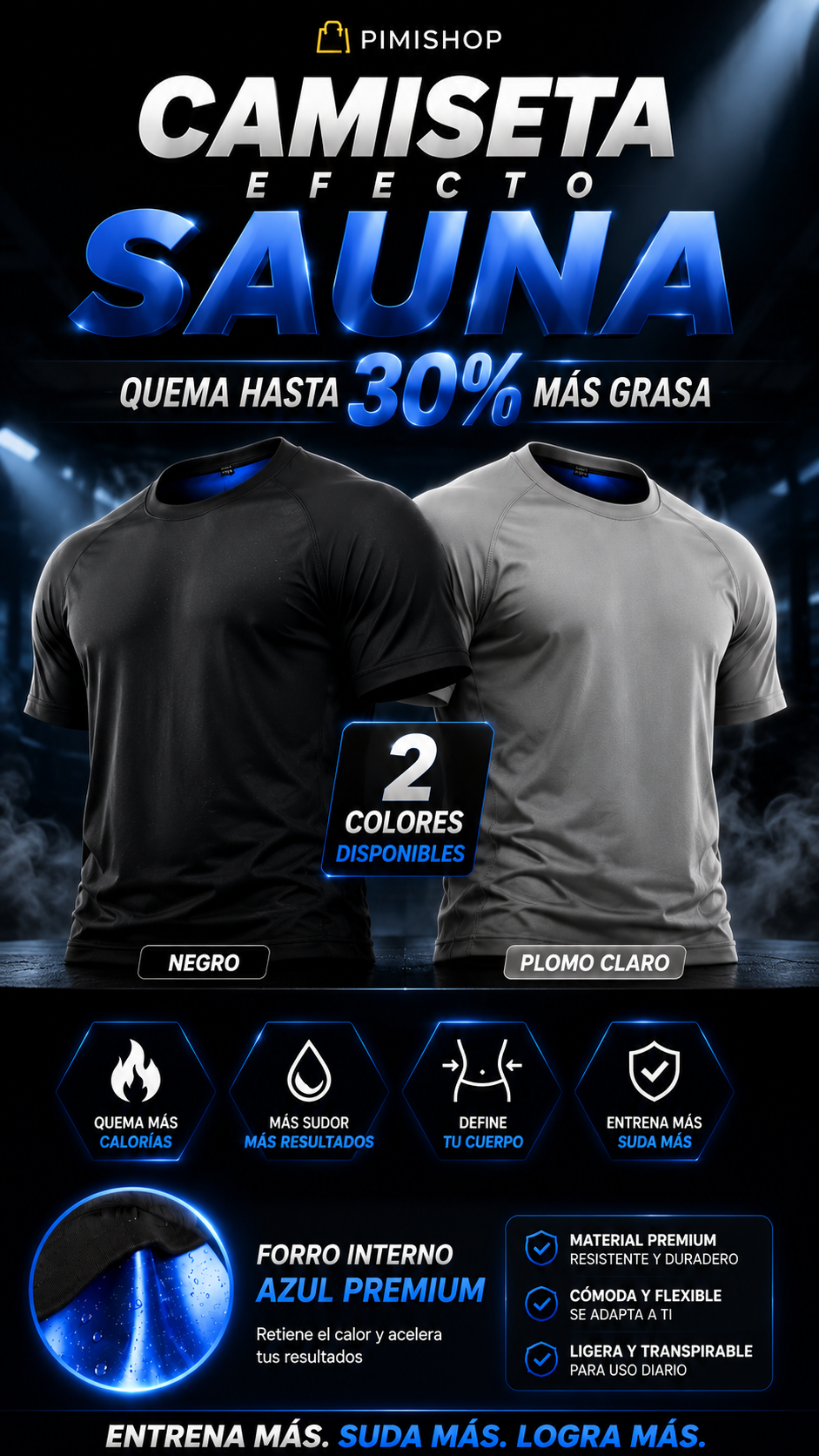 CAMISETA EFECTO SAUNA PARA QUEMAR GRASA +REGALO🎁